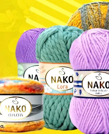 Nako el örgü ipliği yumakları