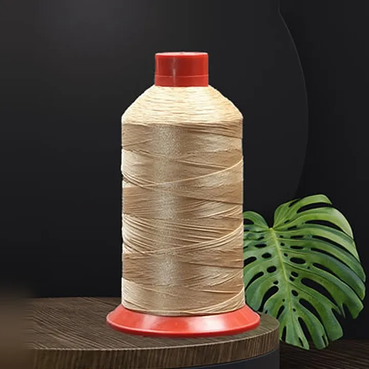 Bej Hot sonsuz elyaf polyester dikiş ipliği bobini